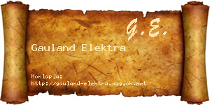 Gauland Elektra névjegykártya